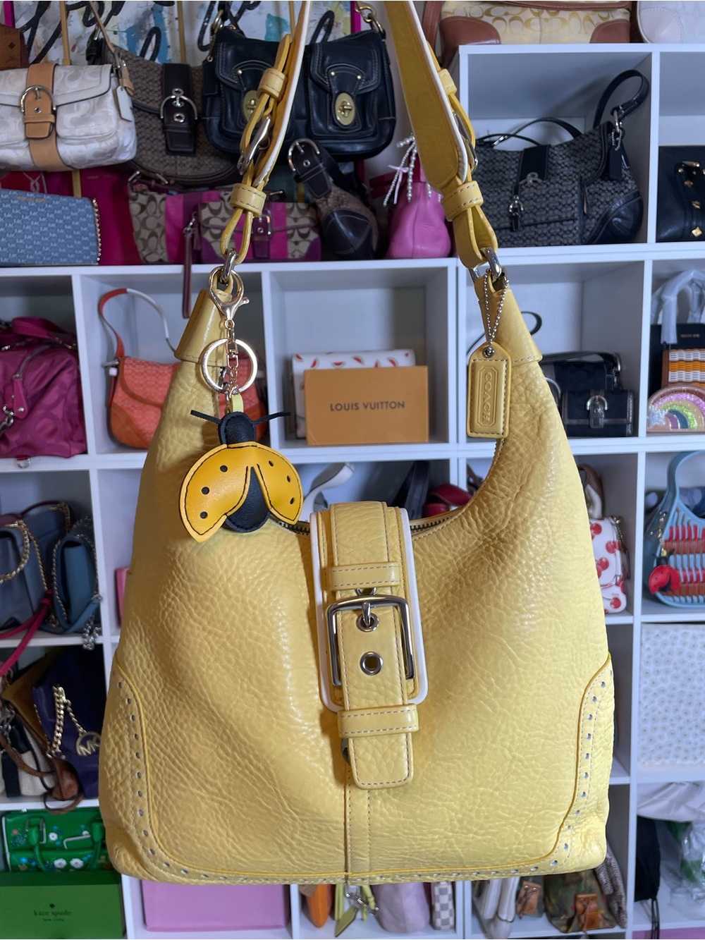 Coach Vintage Hampton Soho in Yellow Pebbled Leather- Rare Find 🐝